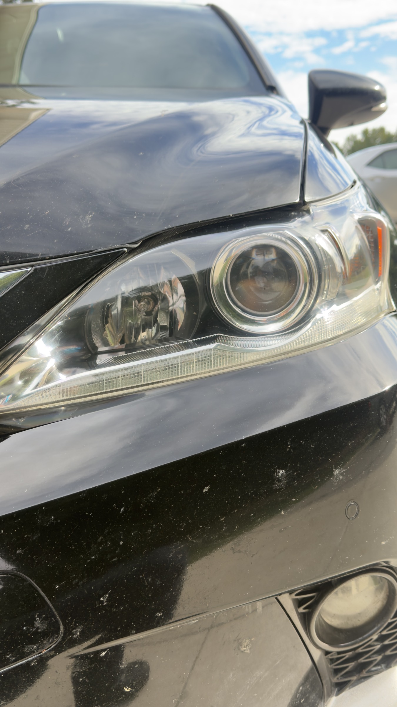 Same Lexus headlight after restoration